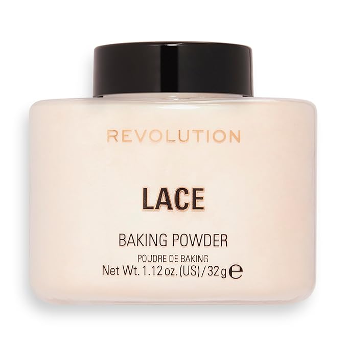 Revolution Beauty, Loose Baking Powder, Makeup Setting Powder, Long Lasting Coverage, Mattifies & Reduces Shine, Lace, 1.13 Oz-BrightBean Baby