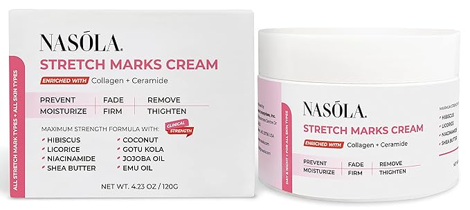Stretch Mark Cream for Pregnancy, Eliminate and Prevent Deep Stretch Marks, Moisturizer Belly Cream for Pregnancy and Scars Removal With Enriched Collagen and Ceramide, 4.23 Oz-BrightBean Baby