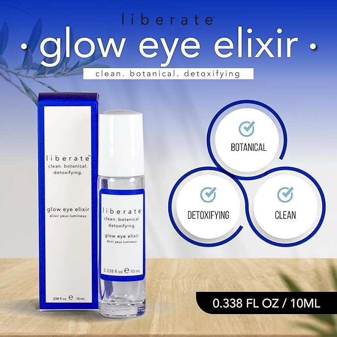 Glow Eye Elixir - .338 Oz Eye Serum with Roller Ball Applicator - Under Eye Serum for Dark Circles and Puffiness - Hydrating Eye Cream for Men and Women to Smooth Fine Lines and Wrinkles-BrightBean Baby