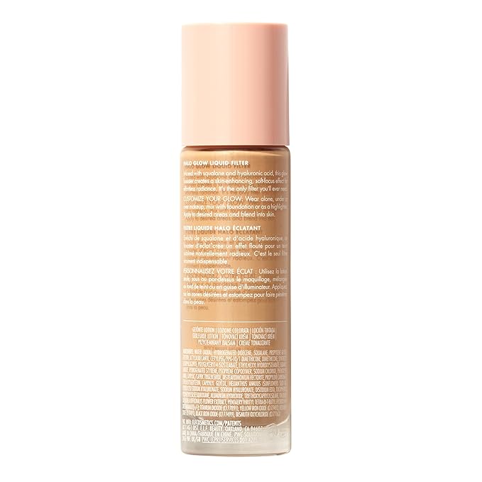 e.l.f. Halo Glow Liquid Filter, Complexion Booster For A Glowing, Soft-Focus Look, Infused With Hyaluronic Acid, Vegan & Cruelty-Free, 5 Medium/Tan-BrightBean Baby