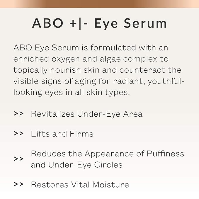 CIRCCELL ABO Eye Serum, Day & Night Oxygenating Serum, Regenerative Anti-Aging Under Eye Serum for Wrinkles, 0.5 Count-BrightBean Baby
