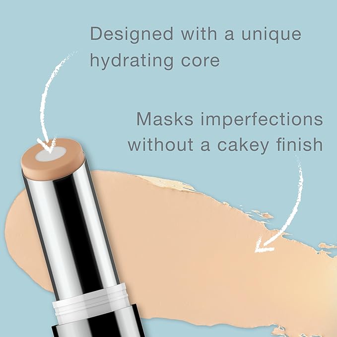 Neutrogena Hydro Boost Hydrating Concealer Stick for Dry Skin, Oil-Free, Lightweight, Non-Greasy and Non-Comedogenic Cover-Up Makeup with Hyaluronic Acid, 10/Fair, 0.12 Oz-BrightBean Baby