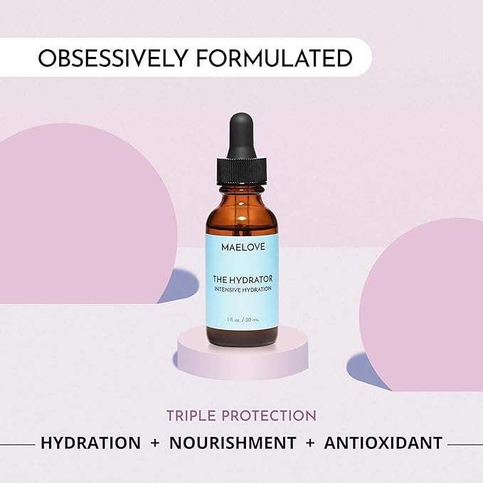 MAELOVE Hydrator Hyaluronic Acid B5 Serum with Resveratrol for Instantly Dewy Glow, Fills Fine Lines, Lightweight and Non Greasy, 1.0 fl oz-BrightBean Baby