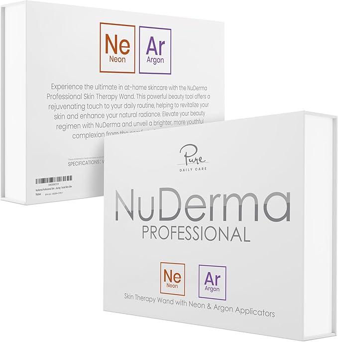 NuDerma Professional Skin Therapy Wand - Portable Skin Therapy Machine with 6 Neon & Argon Wands – Boost Your Skin – Clear Firm & Tighten-BrightBean Baby