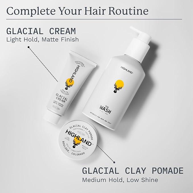 Highland: The Wash. Your new hair and scalp optimized shampoo alternative. Hydrating, balancing, nourishing & strengthening. Crafted with botanical ingredients.-BrightBean Baby