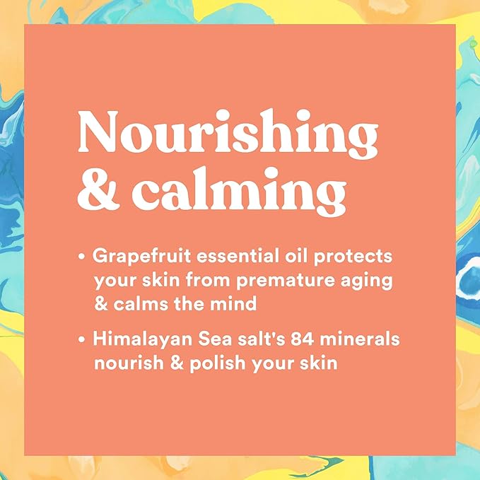 ASUTRA Dead Sea Salt Essential Oil Body Scrub Exfoliator (Vitamin C), 16 oz - Ultra Hydrating, Gentle, & Moisturizing - Coconut, Sweet Orange, Grapefruit, and Lemon Oils – Pink Himalayan Salt-BrightBean Baby