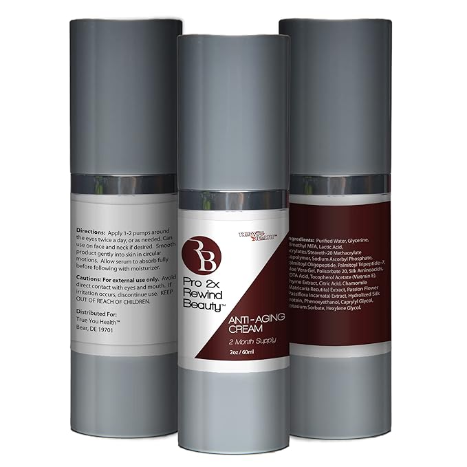 Pro 2x Rewind Beauty - Premium Anti-Aging Eye Serum - 2 Month Supply - Skin Firming Technology To Help Reduce Wrinkles Appearance & Tighten Bags Under Eyes - Diminish the Look of Dark Circles-BrightBean Baby