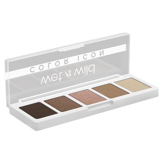 wet n wild Color Icon Eyeshadow Makeup 5 Pan Palette, Matte, Shimmer, Metallic, Long Wearing, Rich Buttery Pigment, Cruelty Free - Walking On Eggshells-BrightBean Baby