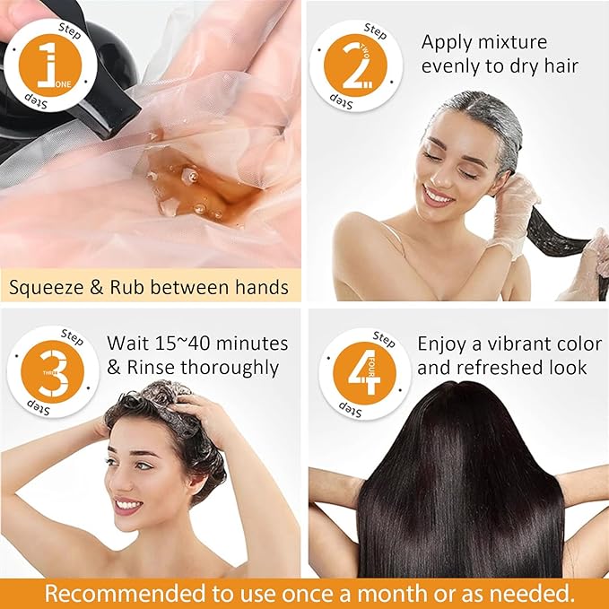 3-in-1 Hair Dye Shampoo Light Brown, Natural Hair Color Shampoo for Gray Hair, Hair Instant Dye Shampoo for Women & Men, Long-Lasting Shampoo Hair Dye Colors Hair in Minutes, Champu Para Canas, 500 Ml-BrightBean Baby