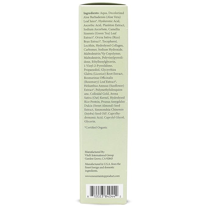 MOUNTAIN TOP Eye Serum Infused with 24K Gold, Vitamin C, Argan Oil, Hyaluronic Acid - For a Tighter Lift and Reduction in Appearance of Wrinkles, Fine Lines, and Dark Circles (1.7oz)-BrightBean Baby