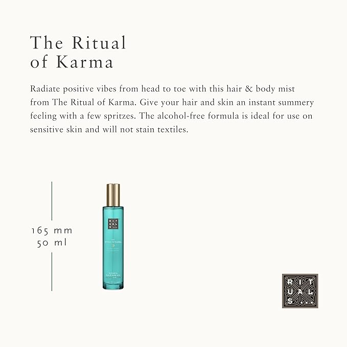 RITUALS Karma Soothing Hair & Body Mist - Body Spray with Holy Lotus & White Tea - 1.6 Fl Oz-BrightBean Baby
