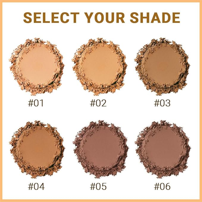 Pressed Matte Face Powder Makeup & Setting Powder for Poreless Wrinkle Blurring Contour Concealer Finishing,Lightweight,High Coverage,Shine Control, N.W 10g (05)-BrightBean Baby