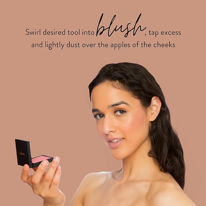 Mented Cosmetics Made in Italy, Cruelty Free Makeup, Vegan, Paraben Free, Shimmer Cheek Blush Palette for Face, Powder Face Blush for Women with Vitamin E, 0.2oz/7g, Clay too Much