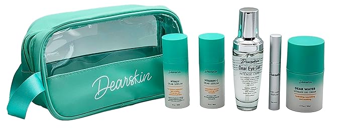 Eyelashes, Eyes & Face Skincare Gift Set: Gift her Glow with Hyaluronic Facial Serum Vitamin C Eye Gel Eyelashes Serum and Water Gel Cream-BrightBean Baby