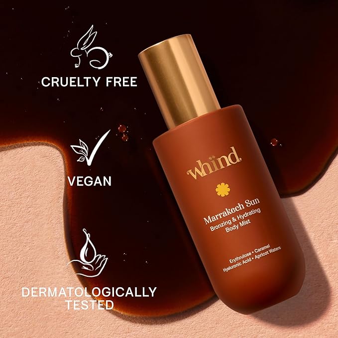 Hydrating Self-Tanning Body Mist – Lightweight Bronzing Spray with Hyaluronic Acid & Glycerin for a Natural Tan – 200ml