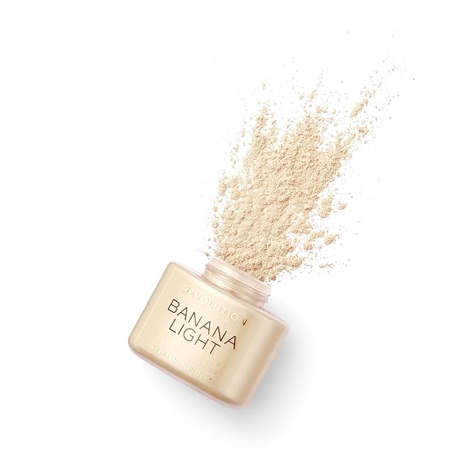 Revolution Beauty, Loose Baking Powder, Makeup Setting Powder, Long Lasting Coverage, Mattifies & Reduces Shine, Banana Light, 1.13 Oz-BrightBean Baby