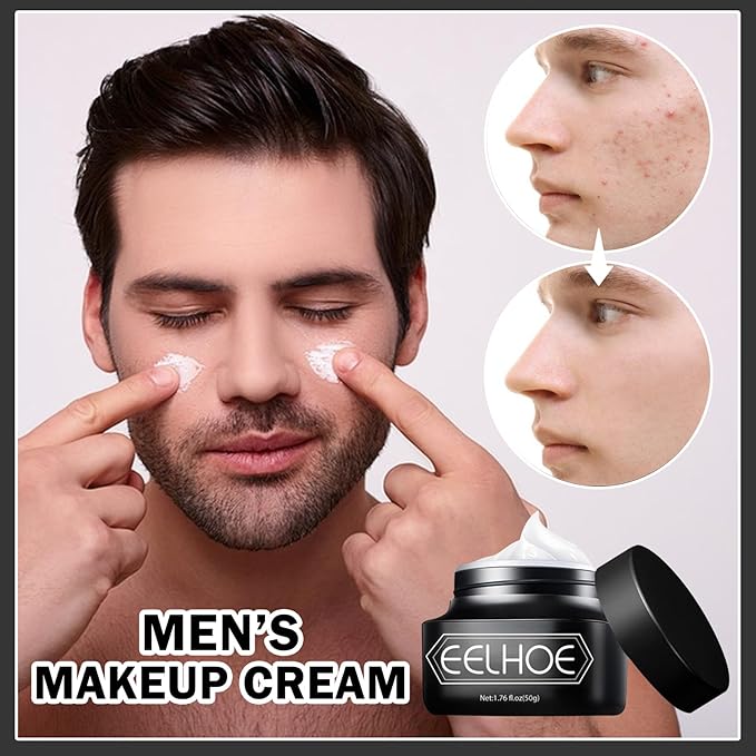 2PCS Men's Moisturizing Concealer Cream,Refreshing & Non-sticky Concealer Face Moisturizer,Mens Makeup Concealer Cream Long Lasting Cream Concealer Foundation Moisturizing Makeup-BrightBean Baby