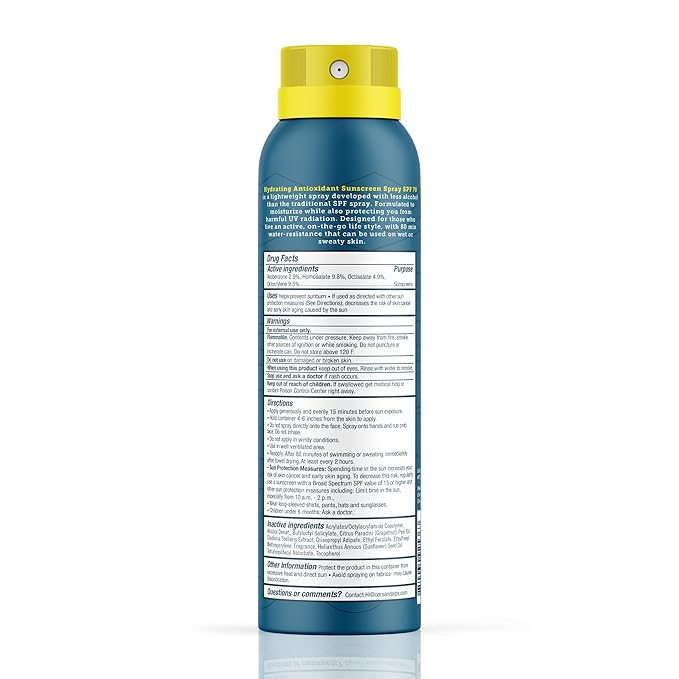 Oars + Alps Sunscreen Spray for Face & Body, SPF 70 Spray Sunscreen Infused with Vitamin C & Antioxidants, No White Residue, Water & Sweat Resistant, All Skin Types, Lightweight, Hydrating, 6oz, 1pk