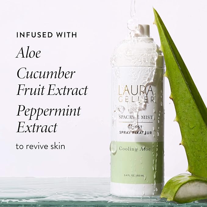 LAURA GELLER NEW YORK Spackle Mist Boost with Cooling Aloe - Long-Lasting Dewy Skin Makeup Setting Spray-BrightBean Baby