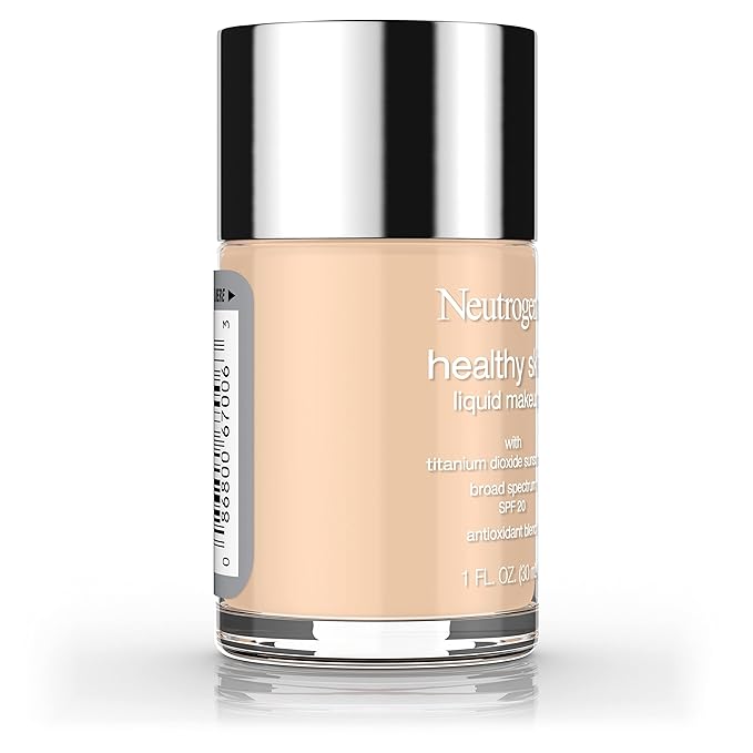 Neutrogena Healthy Skin Liquid Makeup Foundation, Broad Spectrum SPF 20 Sunscreen, Lightweight & Flawless Coverage Foundation with Antioxidant Vitamin E & Feverfew, Natural Beige, 1 fl. oz (Pack of 2)-BrightBean Baby