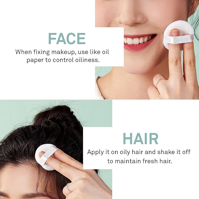 SAAT INSIGHT Anewm Sebum Control Drying Powder 5g - Oil Control Powder for Long-Lasting Clean Skin, Sebum Control Blotting Powder to Provide Transparent Makeup Finish, and Blur Fine Lines & Pores-BrightBean Baby