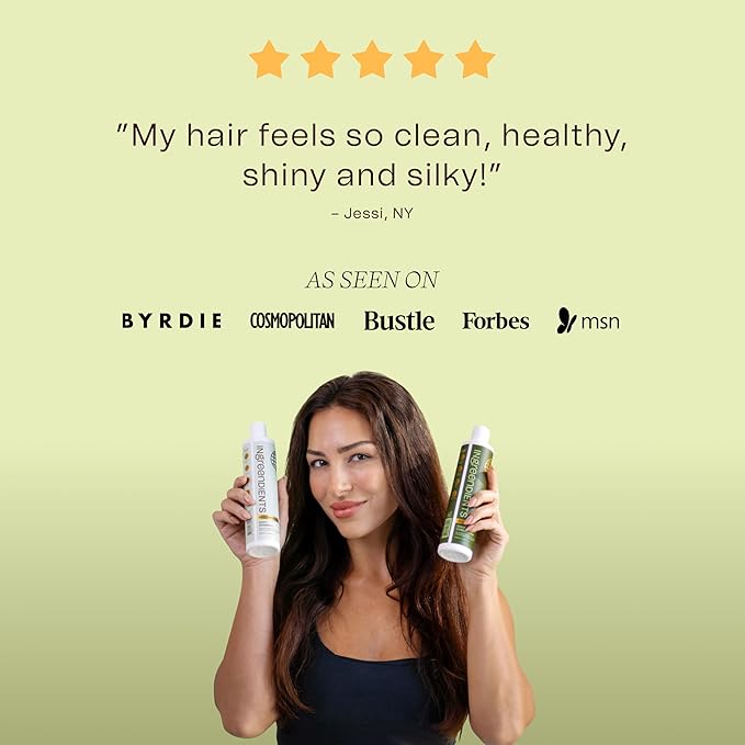 Non Toxic Vegan Shampoo with Organic Ingredients, Apple Cider Vinegar & Tea Tree Oil - Sulfate Free, Color Safe, Paraben Free, Gluten Free, Cruelty Free, pH Balanced-BrightBean Baby