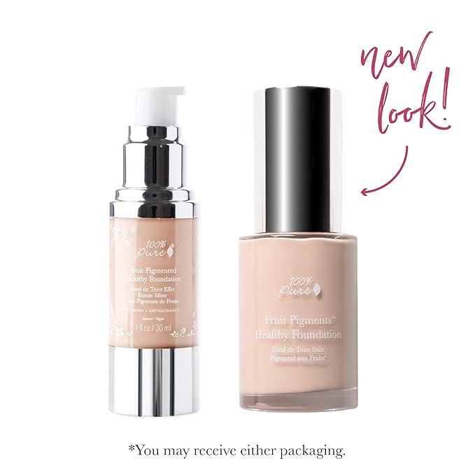 100% PURE Fruit Pigmented Healthy Foundation, Alpine Rose, Liquid Foundation Makeup, Anti-aging, Full Coverage, Matte Finish - 1 Fl Oz-BrightBean Baby