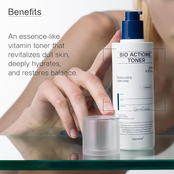 Oganacell Bio Actiome Toner with Kombucha and Probiotics | Boosts Radiance and Corrects Dark Spots | Alcohol-Free Essence for All Skin Types, Dull Complexion | 4.05 fl.oz-BrightBean Baby