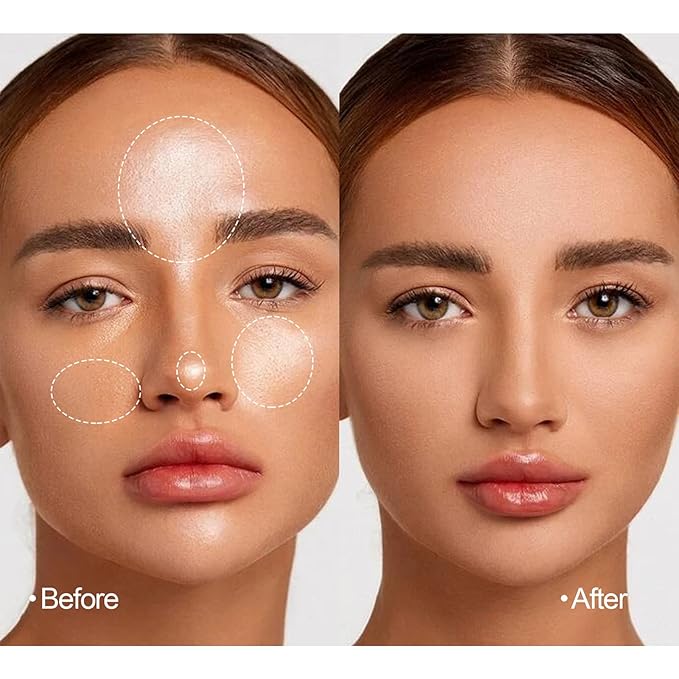 Pressed Face Powder Makeup Mineral Foundation Finishing Powder Pressed Finishing and Setting Powder Loose Setting Powder Makeup #03-BrightBean Baby