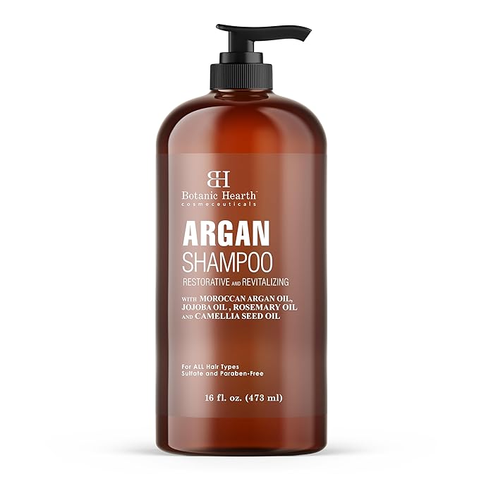 Botanic Hearth Argan Shampoo, Hydrating & Volumizing, Sulfate & Paraben Free, All Hair Types & Color Treated Hair, Men and Women 16 fl oz-BrightBean Baby