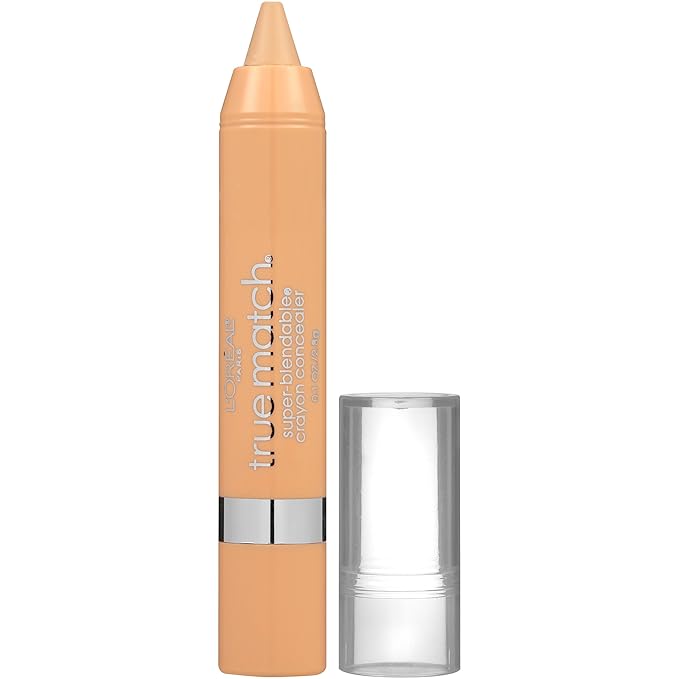 L'Oreal Paris True Match Super Blendable Crayon Concealer, Fair/Light Warm, 0.1 oz.-BrightBean Baby