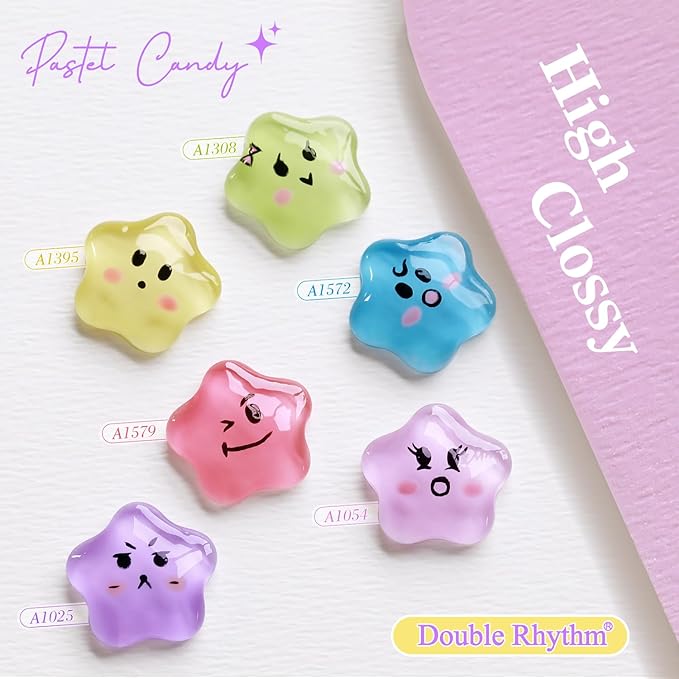 Double Rhythm 6 Pcs 15 ML Gel Polish Set Same Color Same Bottle Soak Off Gel Polish Kit Nail Art Manicure Salon DIY at Home for Women (Purple Blue Green Yellow Pink Peach-T6-10)-BrightBean Baby