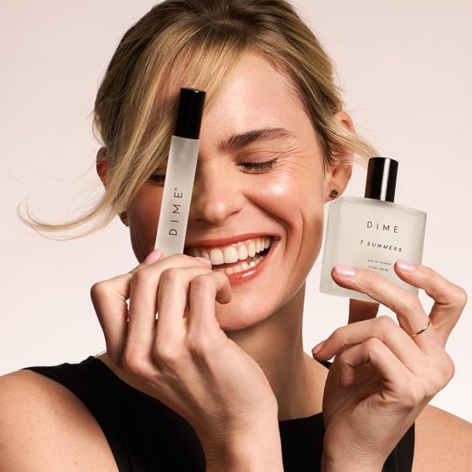 Dime Beauty 7 Summers Perfume Set ($87 Value) - Includes 50 ml + Travel Size 10 ml, Sweet Floral Scent, Clean Fragrance Eau de Toilette for Women, Hypoallergenic-BrightBean Baby