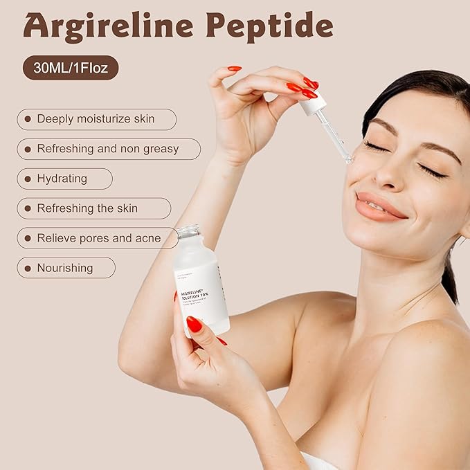 Argireline Serum For Face, Advanced Anti-Wrinkle Facial Serum For Women, Moisturizing Argireline 10% Solution For Face, Argireline Peptide.Suitable For All Skin (1, 1PC)-BrightBean Baby