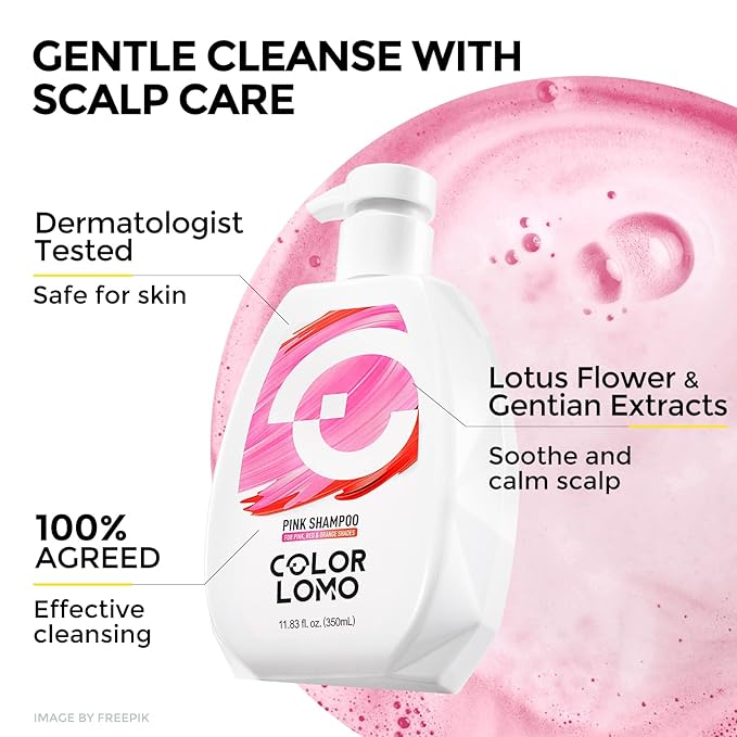 Ultra Color Safe Shampoo | Help Prevent Fading & Provide Subtle Color Replenishment | Prolong Color Vibrancy and Enhance Shine | Vegan & Cruelty-Free Formula | For Pink Color Treated Hair-BrightBean Baby