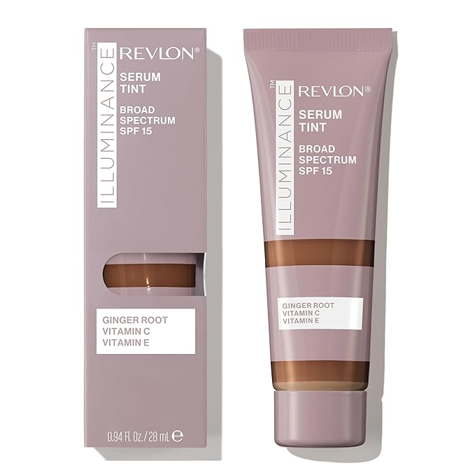 Revlon Illuminance Tinted Serum, Triple Hyaluronic Acid, Evens Out Skin Tone Over Time and Hydrates All Day, SPF 15, 601 Soft Nutmeg, 0.94 fl oz.-BrightBean Baby