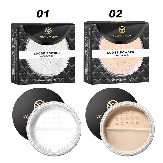 YOUNG VISION Flawless Finish Loose Powder - Translucent Setting Powder, Blurs Fine Lines & Imperfections, Lightweight, Long-Lasting, Suitable for All Skin Types, Makeup Essential…-BrightBean Baby