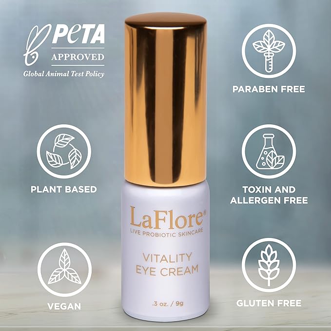 Vitality Eye Cream - Rich, Hydrating, Skin Brightening Eye Cream - For Dark Circles, Lines, & Wrinkles - Anti-Aging, Vegan, Cruelty-Free, for All Skin Types-BrightBean Baby