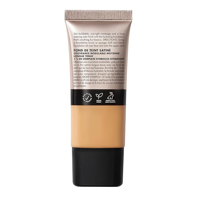 e.l.f. Soft Glam Foundation, Medium Coverage, Long-Lasting & Buildable Foundation For A Smooth, Satin Finish, Vegan & Cruelty-Free, 30 Medium Warm-BrightBean Baby