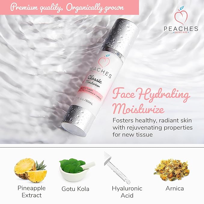 Hydrating Vegan Moisturizer with Vitamin E, Gotu Kola, and Pineapple – Age-Defying Face Cream for All Skin Types – Classic Moisturizer (1.7 oz)-BrightBean Baby