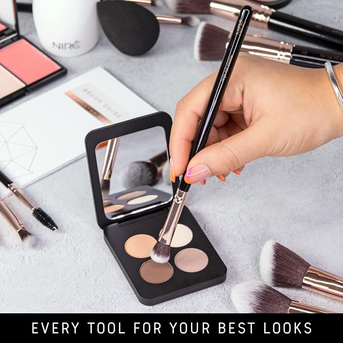 Niré Beauty 15piece Award Winning Professional Makeup Brush Set: Vegan Makeup Brushes with Case, Makeup Sponge, Brush Cleaner, Guide, Gift Box-BrightBean Baby