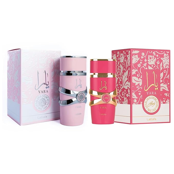 Lattafa 2 Piece Fragrance Bundle for Women (3.4 Ounce Yara Eau De Parfum Spray + 3.4 Ounce Yara Candy Eau De Parfum Spray)-BrightBean Baby