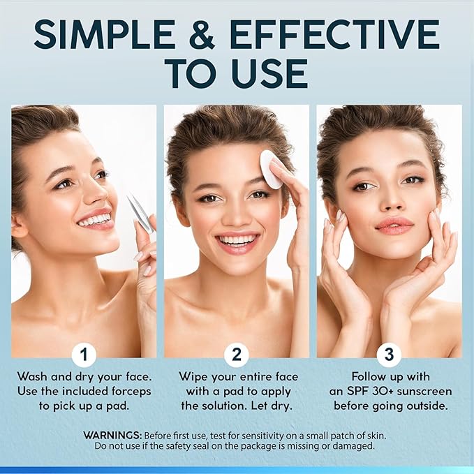 NUVADERMIS 35% Glycolic Acid Peel Pads – Exfoliating Facial Resurfacing for Blackheads, Dark Spots, and Acne – Safe for Sensitive Skin – 60 Double-Sided Pads - 2 Pack-BrightBean Baby