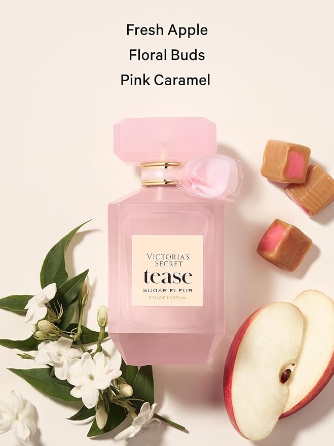 Victoria's Secret Tease Sugar Fleur Fragrance Mist, Notes of Fresh Apple, Floral Bud and Pink Caramel, Body Spray for Women (8.4 oz)-BrightBean Baby