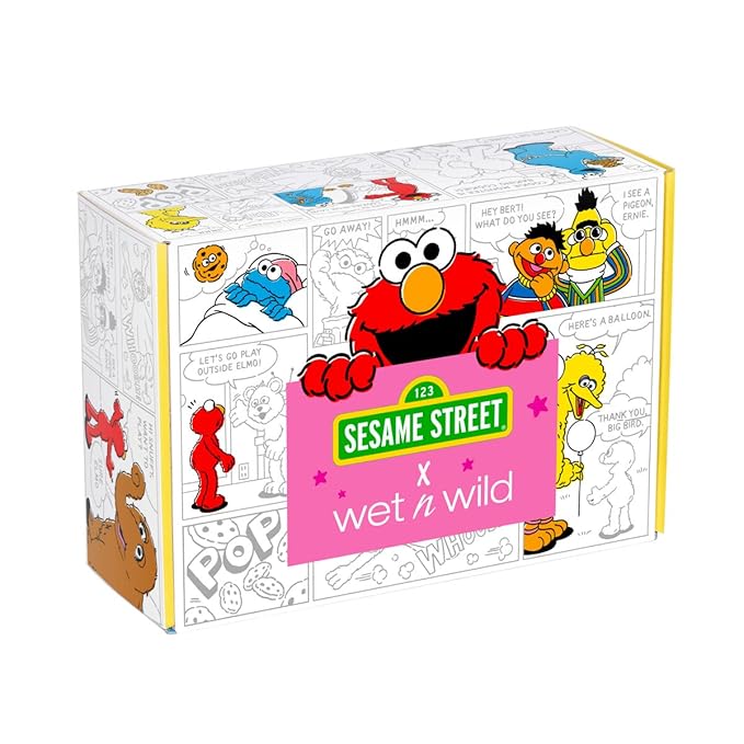 wet n wild Sesame Street Limited Edition PR Box - Makeup Set with Versatile Brushes, Vibrant Buildable & Blendable Palettes & Lip Glosses for Unique Looks, Cruelty-Free & Vegan-BrightBean Baby