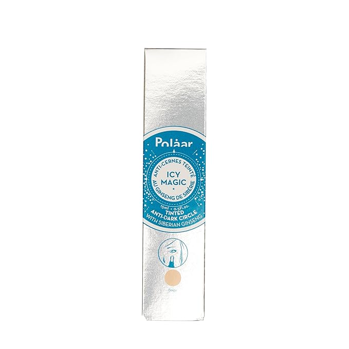 Polåar - Icy Magic Tinted Anti-dark Circles with Siberian Ginseng - Illuminates & smoothes eye contour - Universal shade - Fragrance-Free - 97% Natural, Vegan, Cruelty Free, Made in France - 0.4 Fl Oz-BrightBean Baby