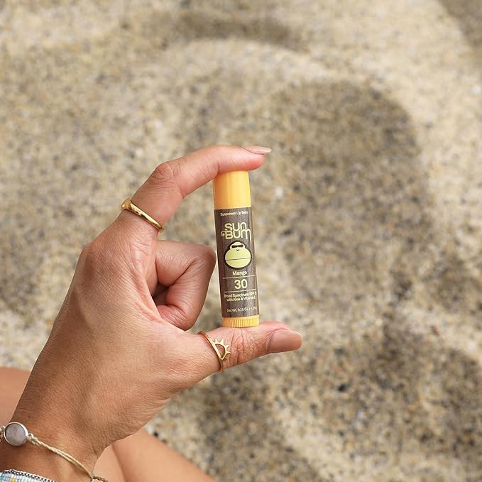 Sun Bum SPF 30 Sunscreen Lip Balm | Vegan and Cruelty Free Broad Spectrum UVA/UVB Lip Care with Aloe and Vitamin E for Moisturized Lips | Mango Flavor |.15 oz-BrightBean Baby