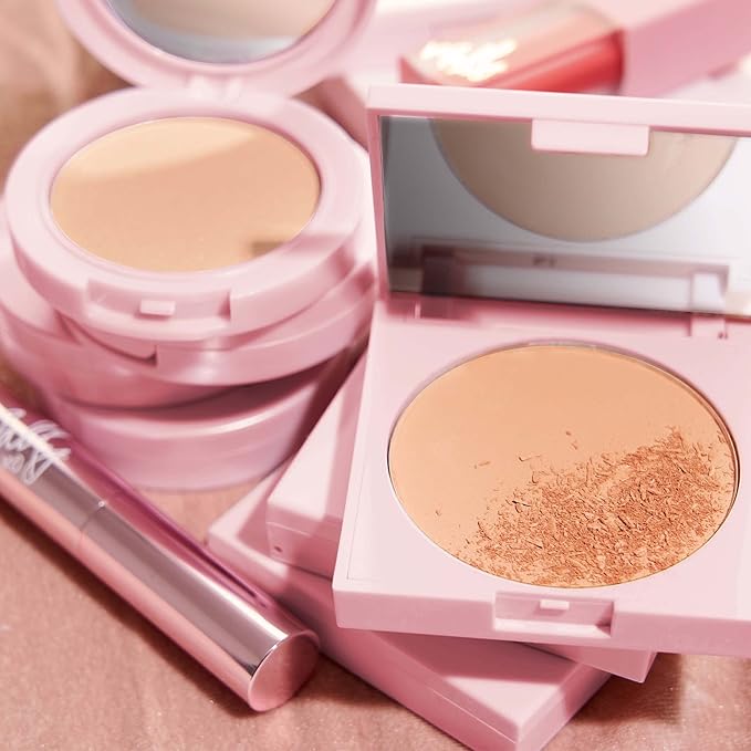 Mally Beauty The Anti-Powder Tinted Finishing Brightener, Light Mally Beauty The Anti-Powder Tinted Finishing Brightener Powder, Deep- Matte Finish, Brightens complexion and Blurs imperfections-BrightBean Baby