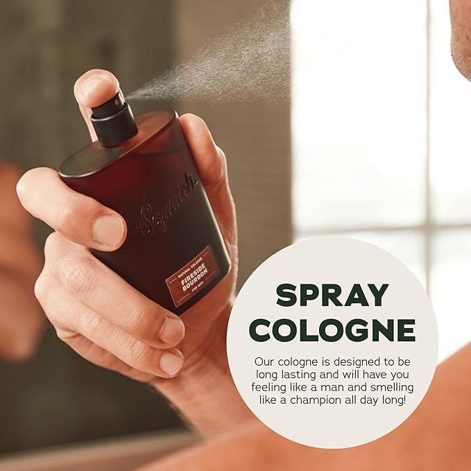 Dr. Squatch Natural Cologne for Men - Scent-Lock Technology and Sustainably-Sourced Ingredients - Fireside Bourbon Cologne (1.7 fl oz)-BrightBean Baby