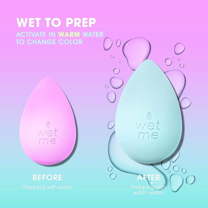 Beautyblender® | Wave Color Changing Blender Makeup Sponge | Blend Liquid Foundations, Powders and Creams | Streak Free Application | Vegan, Cruelty Free | Made in USA-BrightBean Baby